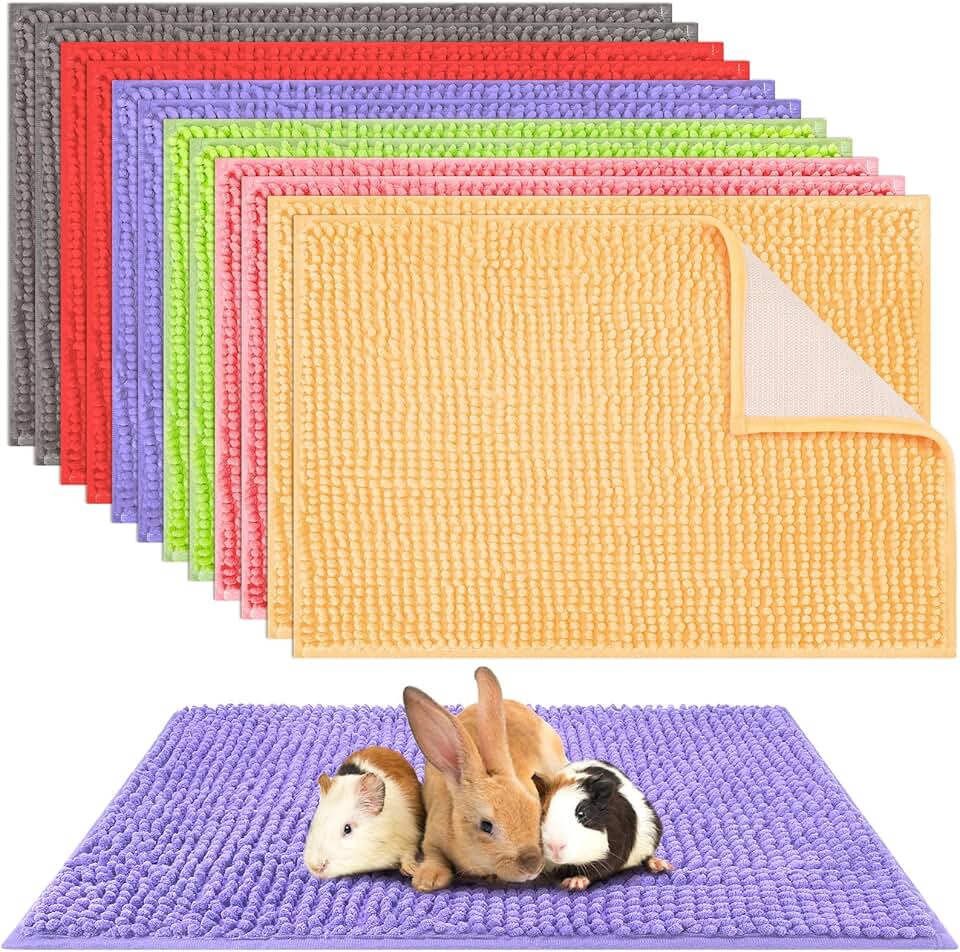 12 Pcs Guinea Pig Cage Bedding and Mat Set