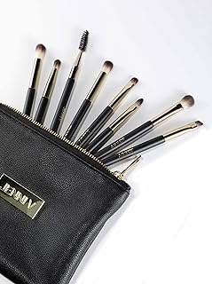 14-Piece Travel Makeup Brush Set with Leather Case