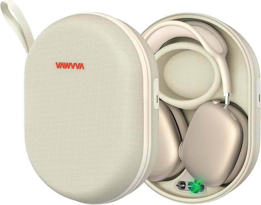 Wireless Charging Case for AirPods Max, 5000mAh, White