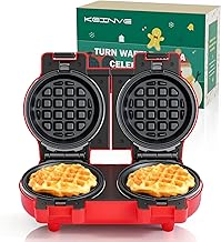 4-inch Waffle Maker with Removable Plates and Dual Heating