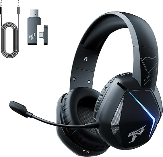 Wireless Gaming Headset with Microphone and 45Hrs Battery