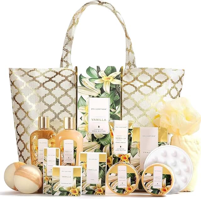 15-Piece Vanilla Spa Gift Basket for Women