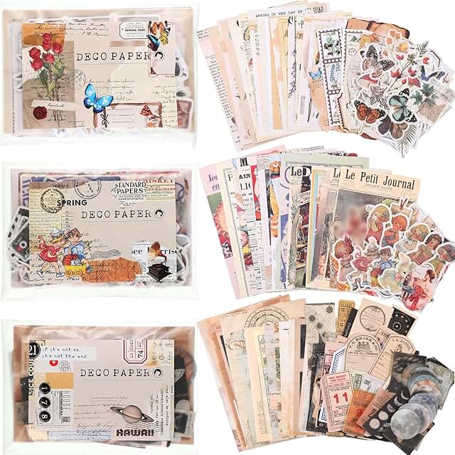 600 Vintage Scrapbook Stickers for Journals and Crafts