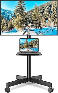 Mobile TV Stand with Shelf for 23-65 inch TVs