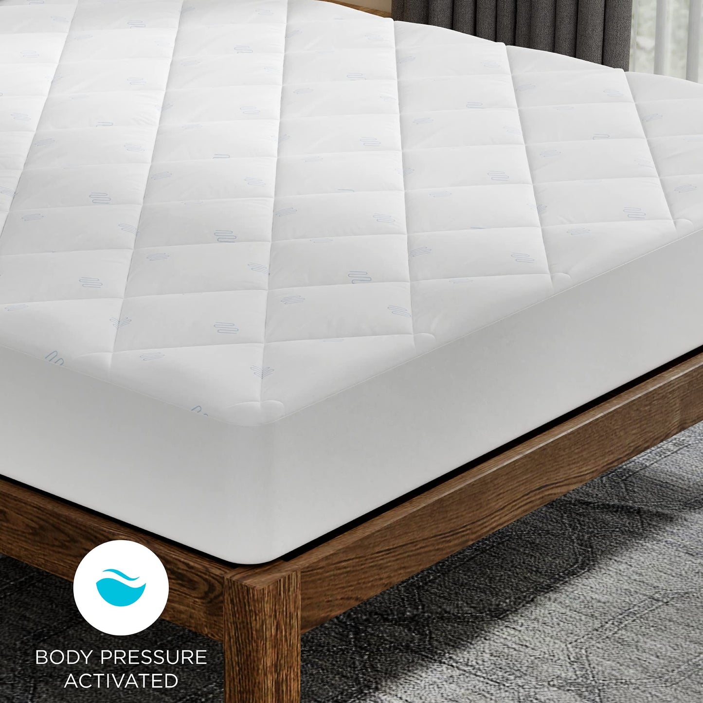 Epic Chill Powered by REACTEX Cooling Mattress Pad, King, White