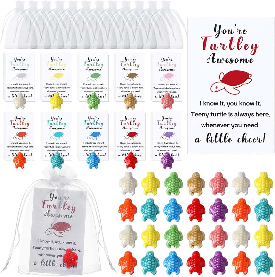 50 Thank You Gift Sets with Turtles and Cards
