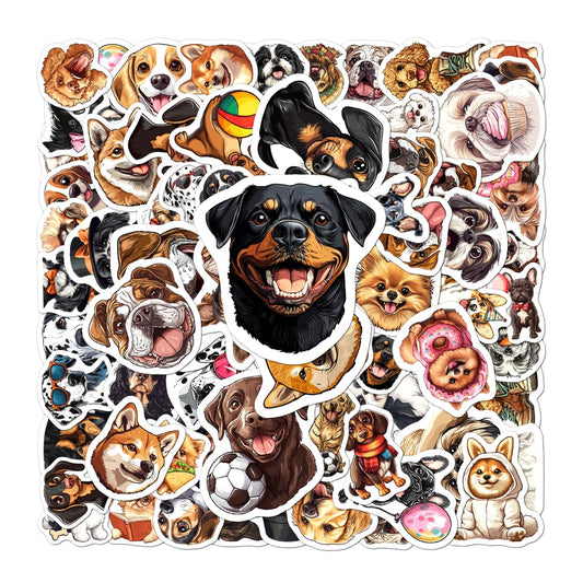 108 Cute Dog Stickers Pack for Kids and Teens