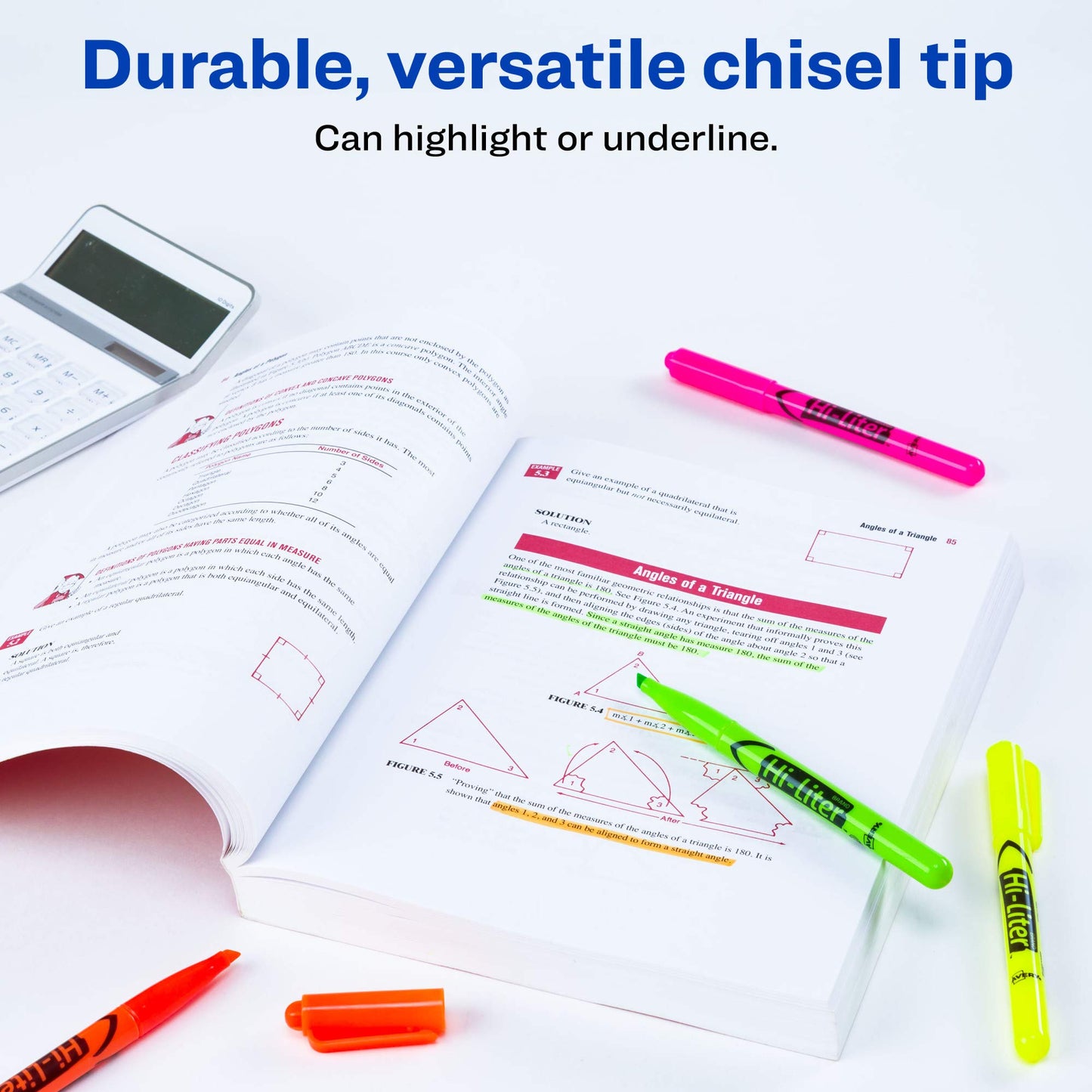 Pen-Style Highlighters with Smear Safe Ink, 6 Colors