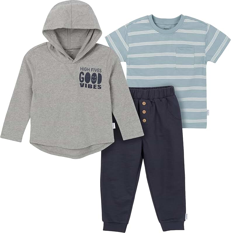 Toddler Boys' 3-Piece Hooded Top and Jogger Set