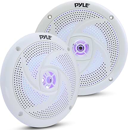 Waterproof 6.5-Inch Marine Speakers, 2-Way, Pair