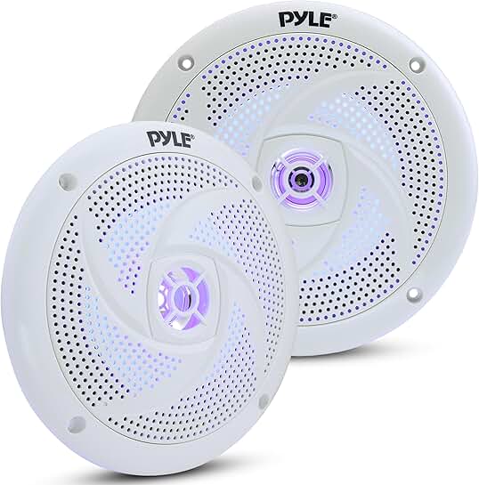 Waterproof 6.5-Inch Marine Speakers, 2-Way, Pair