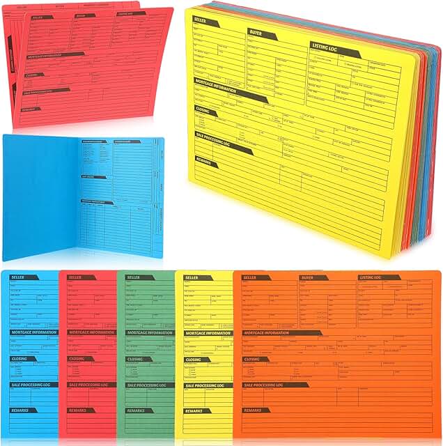 50 Pcs Real Estate Listing Folders with Closing Checklist