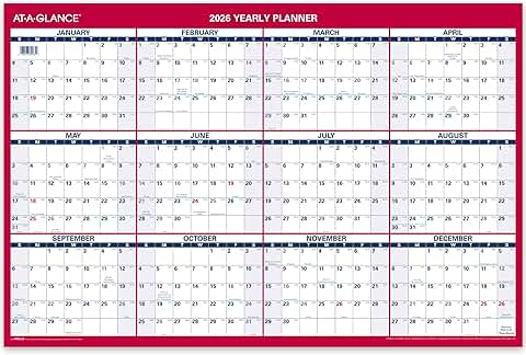 Large 2026 Monthly Wall Calendar, 24x36 inches