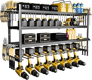 Heavy Duty 4-Layer Metal Power Tool Organizer, 33 Inch