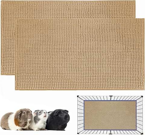 2 Pack Guinea Pig Fleece Cage Liners for Small Pets