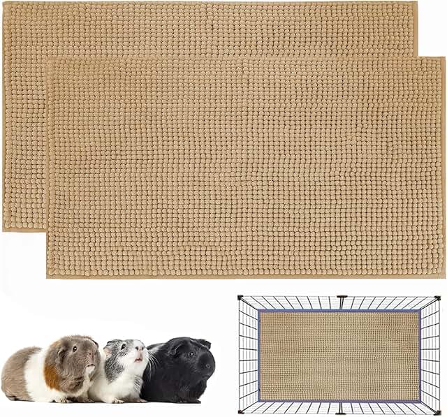 2 Pack Guinea Pig Fleece Cage Liners for Small Pets