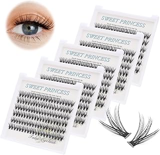 Set of 5 Black False Eyelashes with 8-16mm C Curl