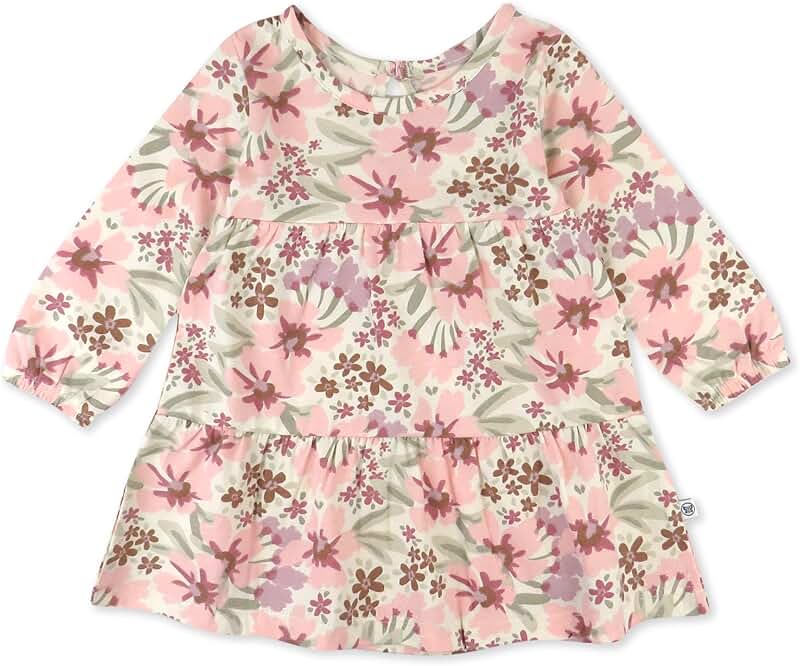 Girl's long sleeve tiered dress