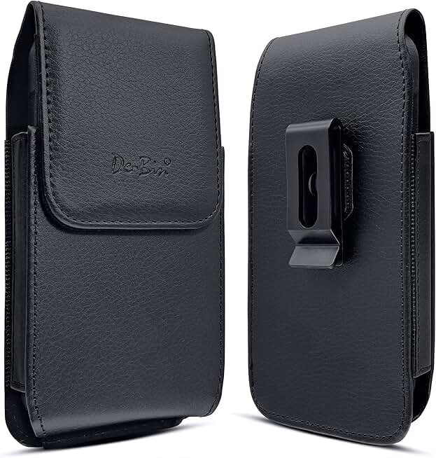 Universal iPhone Belt Holster with Swivel Clip and Magnetic Closure