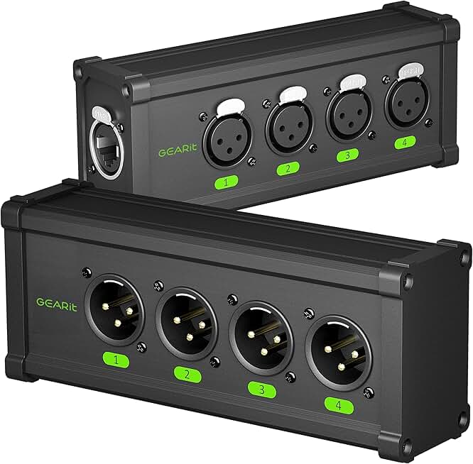 4-Channel XLR/DMX to Ethernet Extender Pair