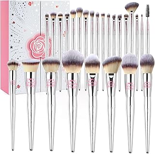 Christmas Makeup Brush Set with 26 Soft Dense Brushes