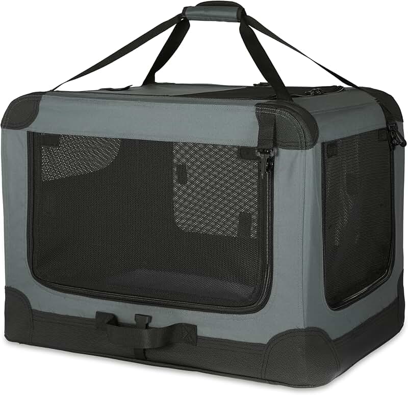 Portable Soft-Sided Travel Crate for Small Pets