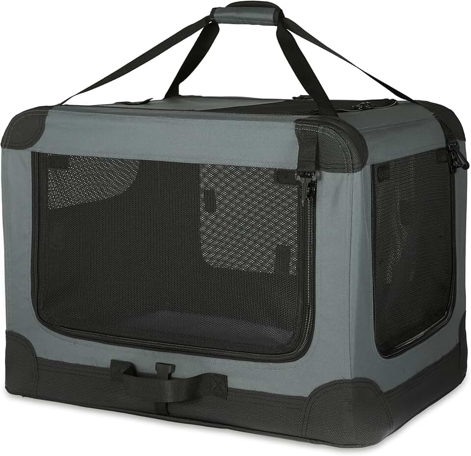 Portable Soft-Sided Travel Crate for Small Pets