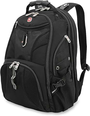 Black 17-inch ScanSmart Laptop Backpack with RFID Blocking