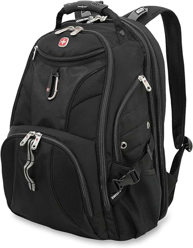 Black 17-inch ScanSmart Laptop Backpack with RFID Blocking