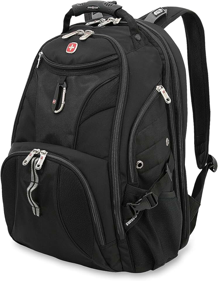 Black 17-inch ScanSmart Laptop Backpack with RFID Blocking