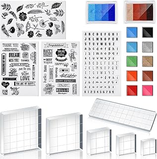 Acrylic Stamp Blocks and Ink Pad Set for Crafts
