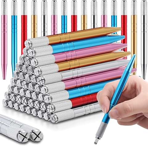 50 Microblading Eyebrow Pen Set for Makeup and Salons