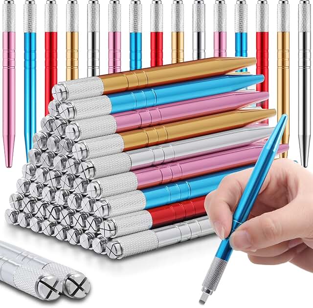50 Microblading Eyebrow Pen Set for Makeup and Salons