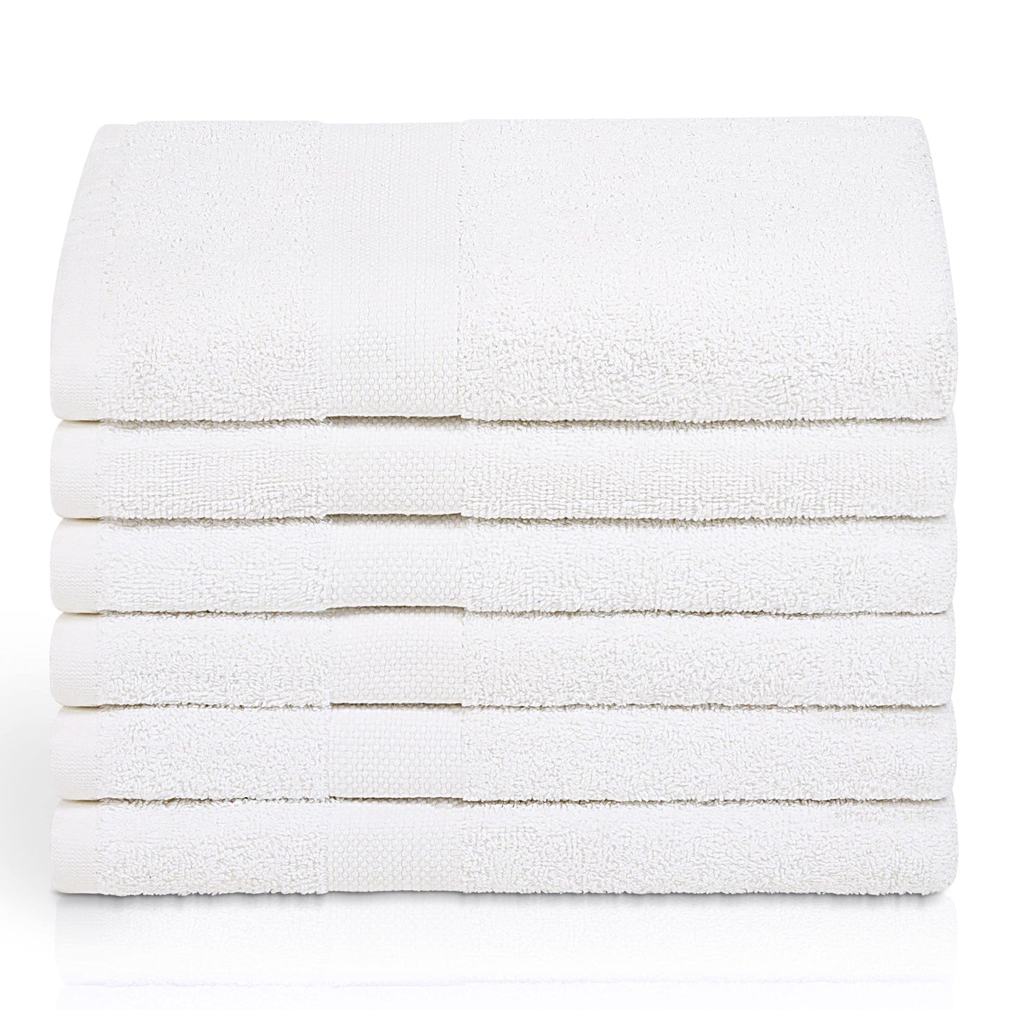 Cotton Set, Towels, 24x46, White, 6 Count