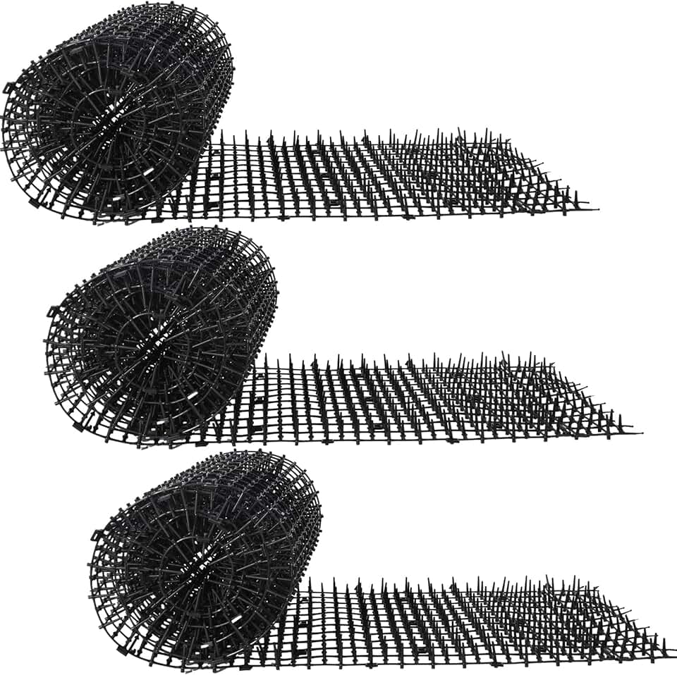 3 Pack 6.5 ft Cat Repellent Spike Strips for Outdoor and Indoor Use