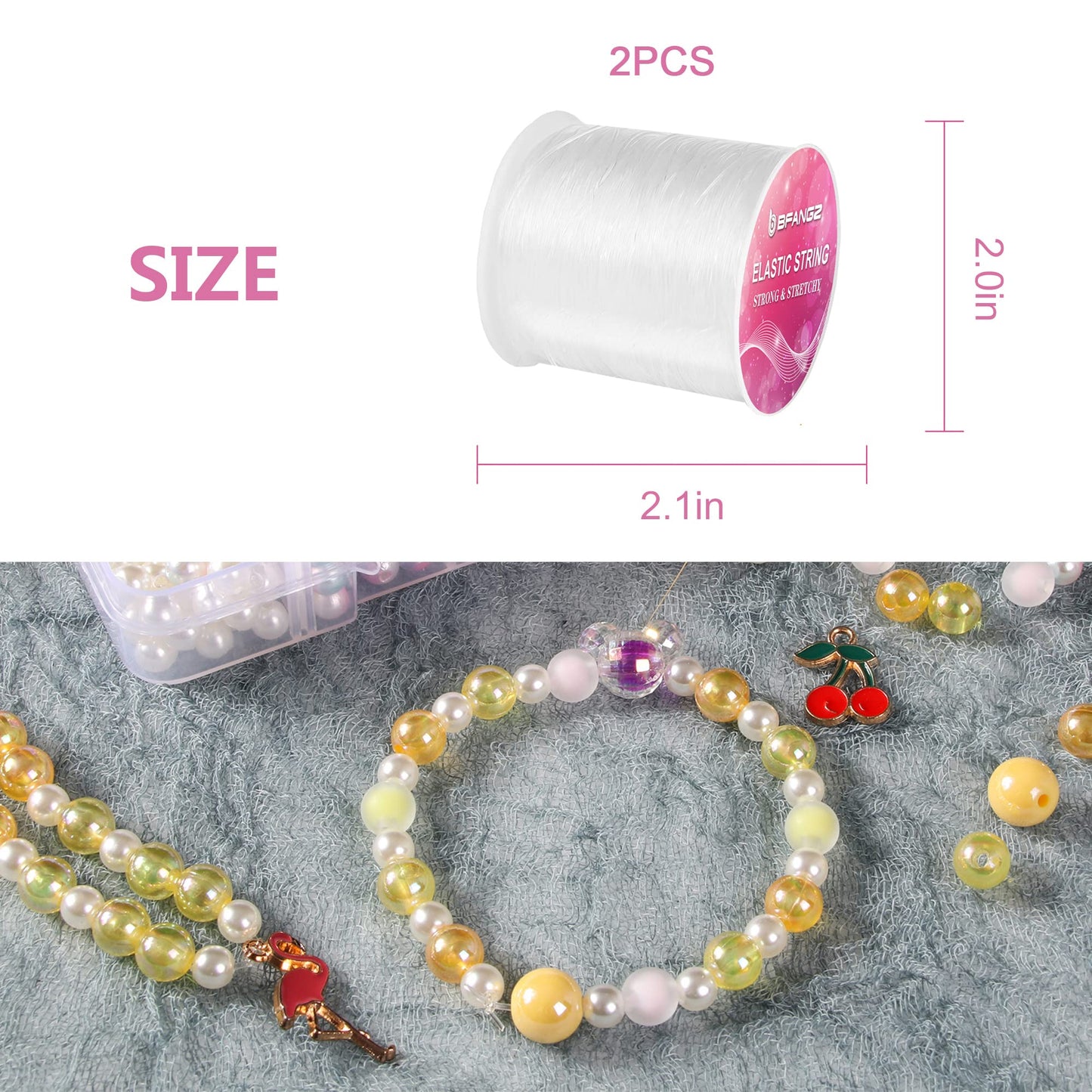 Elastic Bead String for Jewelry Making and Bracelets