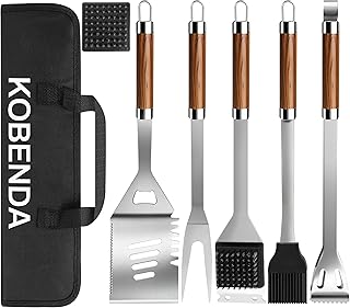 Stainless Steel BBQ Grill Tools Set with Storage Bag