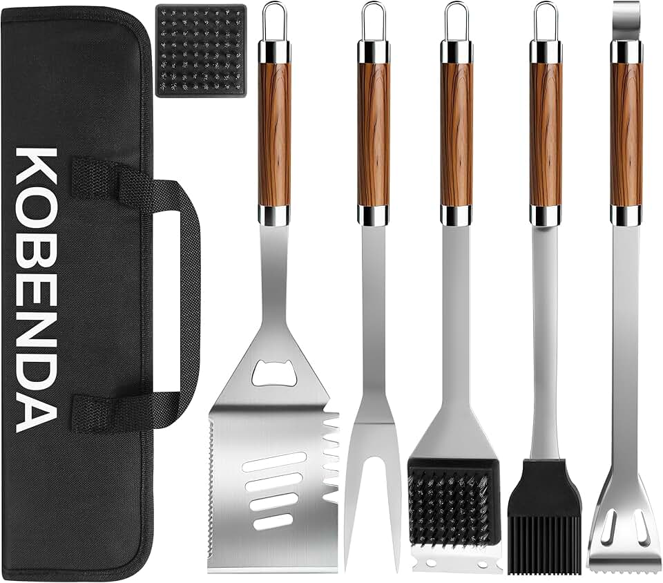Stainless Steel BBQ Grill Tools Set with Storage Bag