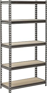 Silver Steel Storage Rack with 5 Shelves