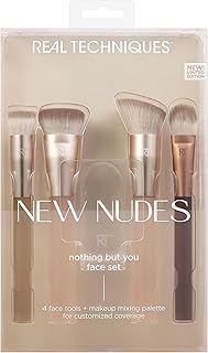 New Nudes 5-Piece Face Brush Set with Synthetic Bristles