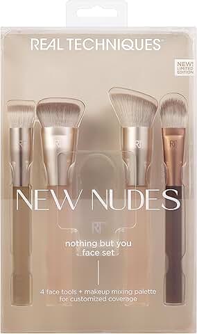 New Nudes 5-Piece Face Brush Set with Synthetic Bristles