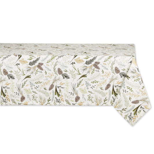Holiday Sparkle Sprigs Kitchen Dcor  Table Decoration, Tablecloth, 60x104, ry