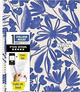 One-Subject Spiral Notebook with Study App, 80 Sheets