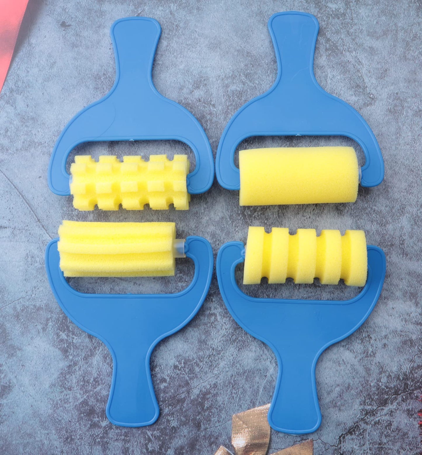 8 Pcs Kids Painting Sponge Roller Set