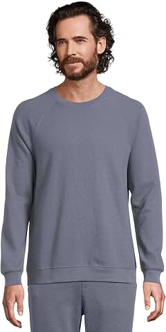 Men's Waffle Knit Raglan Pullover