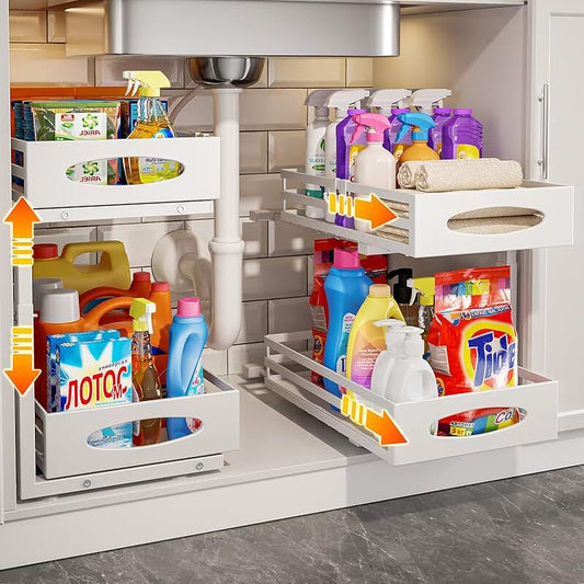 Foldable Storage Bins with Lids and Handle