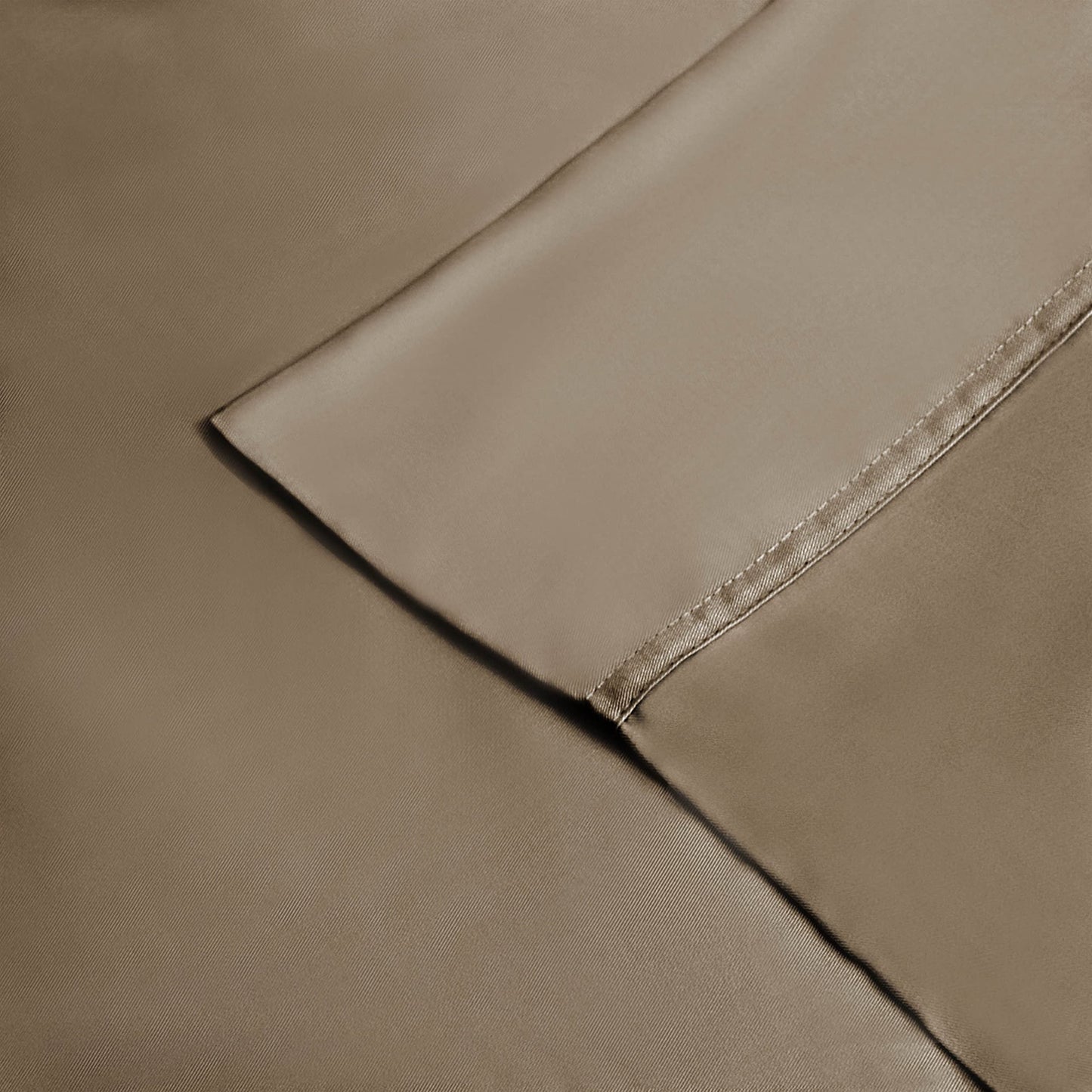 Rayon from Bamboo 300-Thread Count Solid Deep Pocket Sheet Set, Twin, Taupe, 3-Piece Set