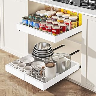 Expandable Pull-Out Cabinet Organizers, 2 Pack