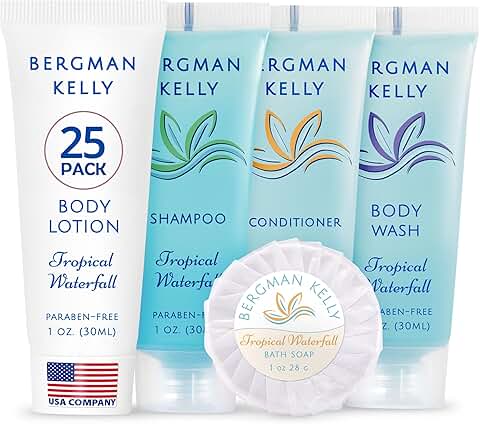 Tropical Waterfall Hotel Toiletries Set, 125 Pieces