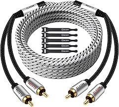 Premium 100 Ft RCA Stereo Audio Cable with Shielding